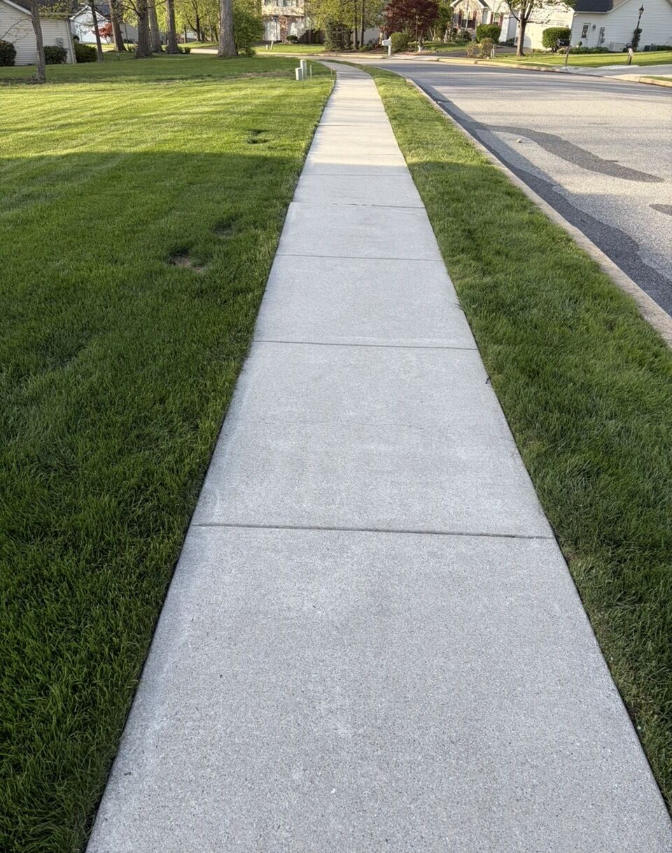 Community sidewalk concrete cleaning